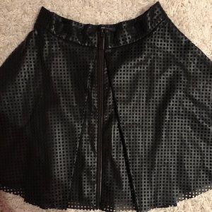 Jay Godfrey Faux Leather Skirt